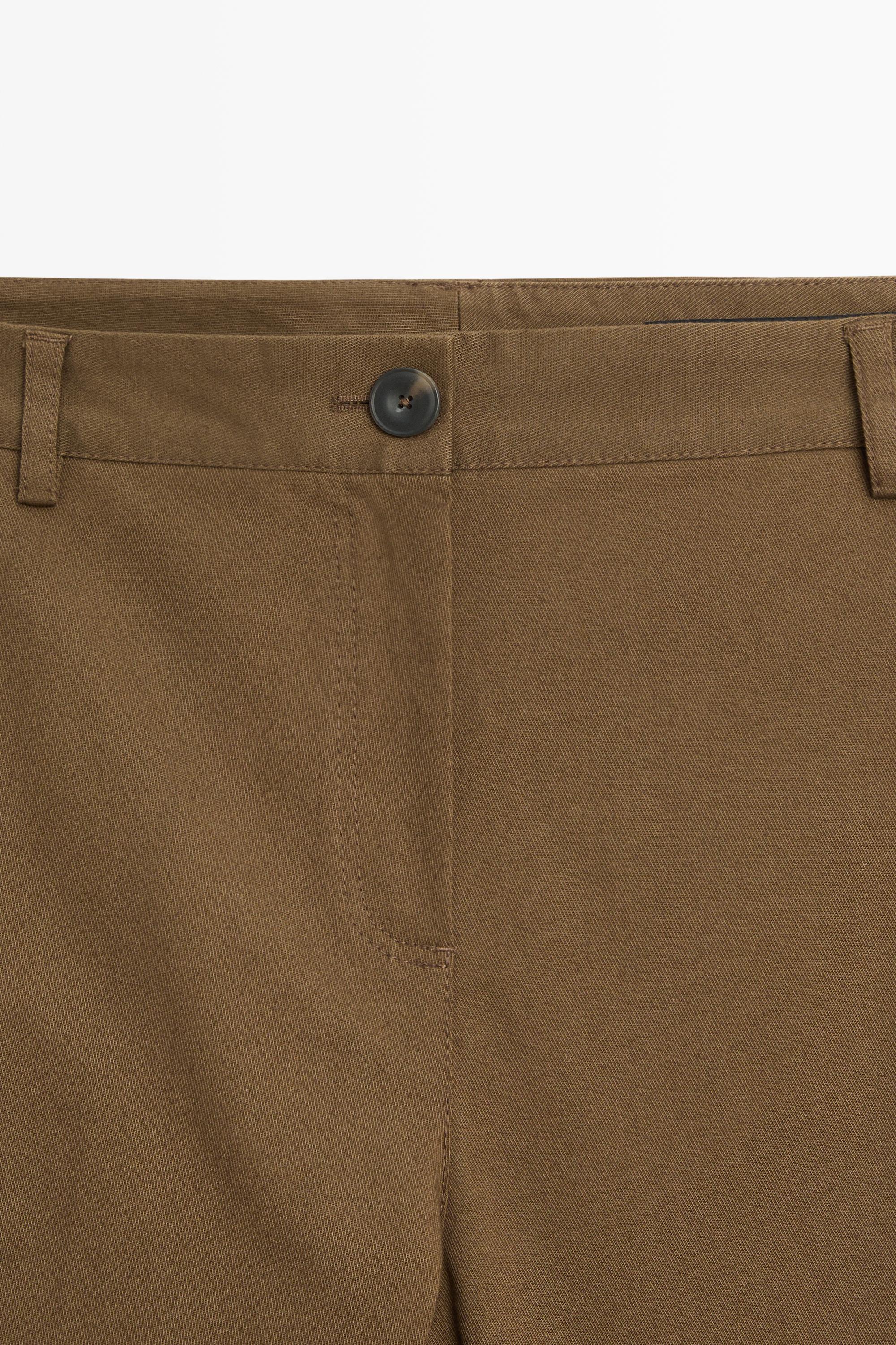 Pantalon kick flare en mélange de coton